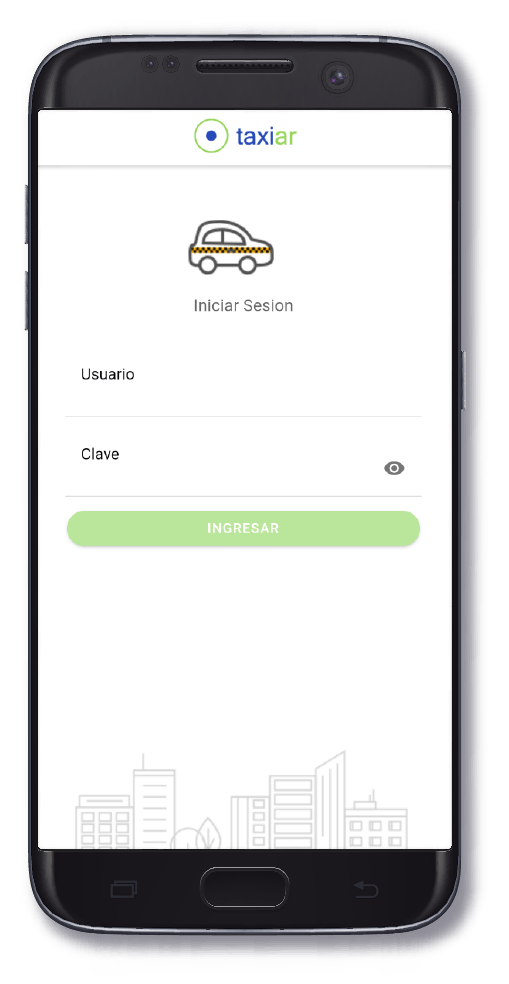 App chofer Taxiar: 1. Ingresá tus datos